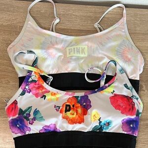 Victoria's Secret Pink Floral and Tie-Dye Sports Bras